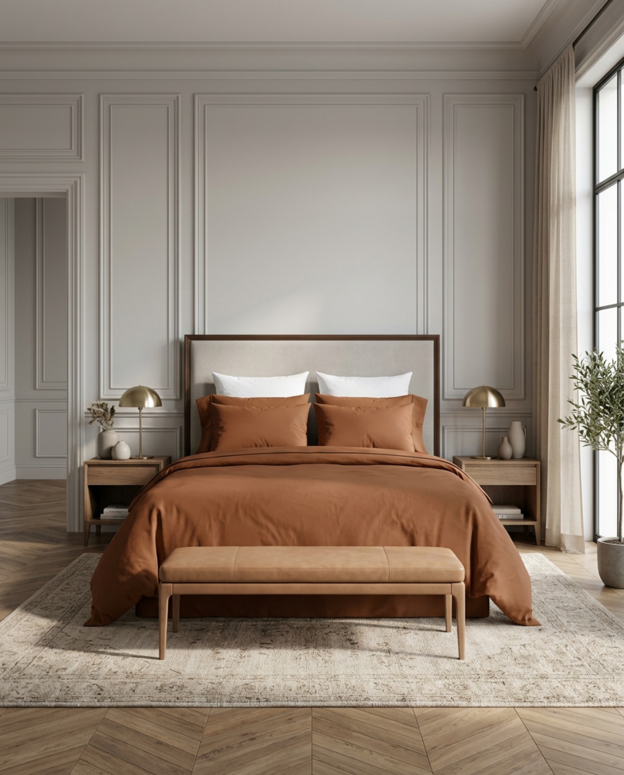 Percal 200 Fios Liso - Terracota
