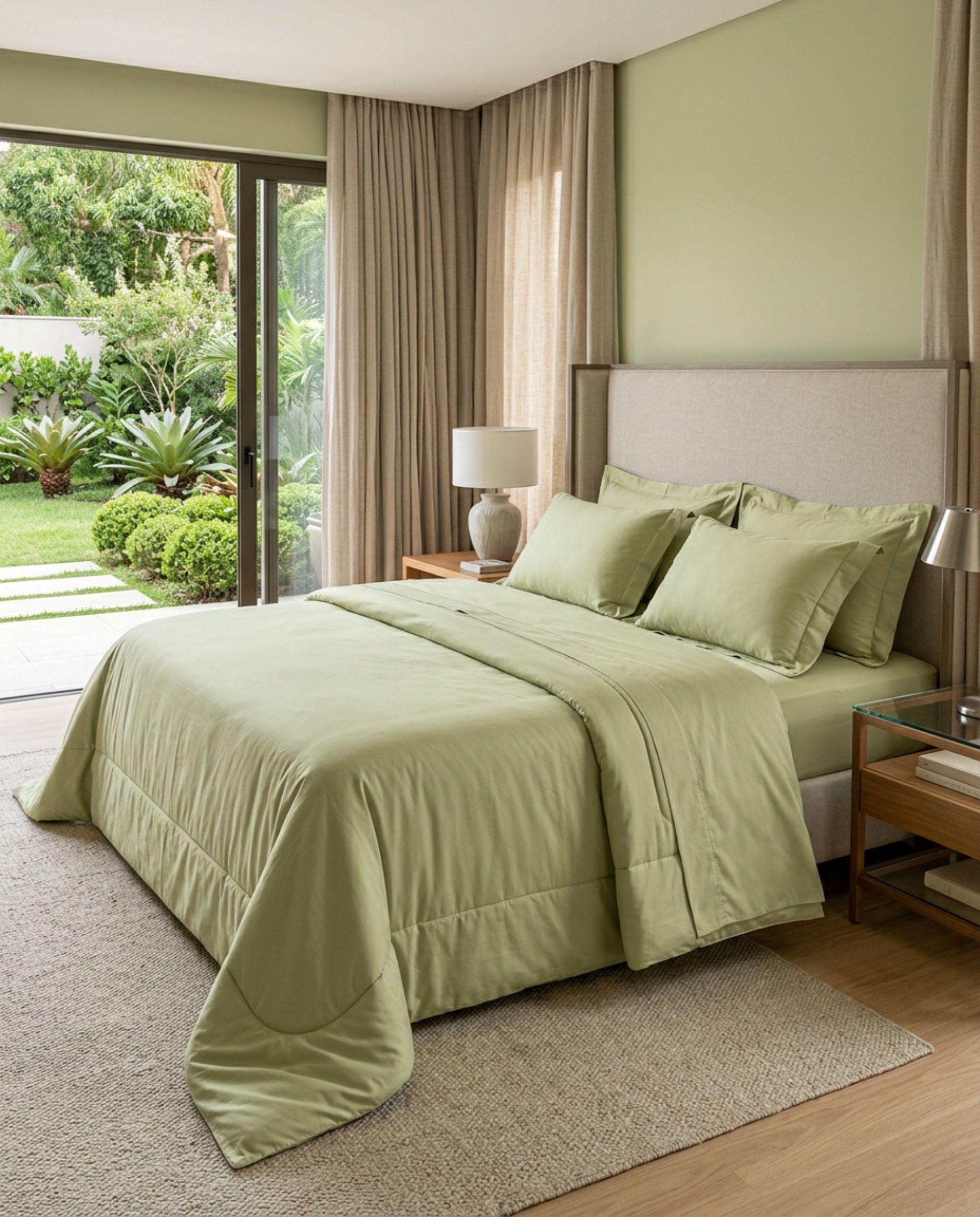 Percal 150 Fios Liso - Verde Pistache
