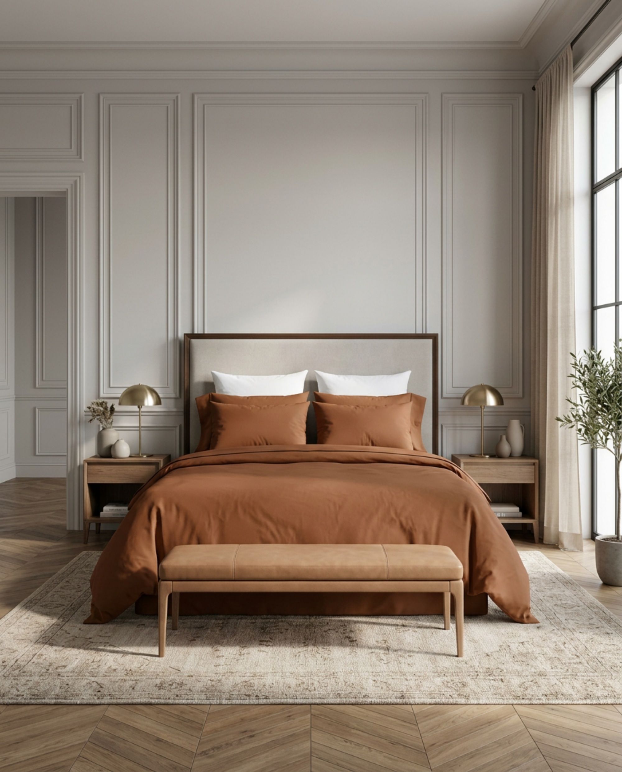 Percal 200 Fios Liso - Terracota